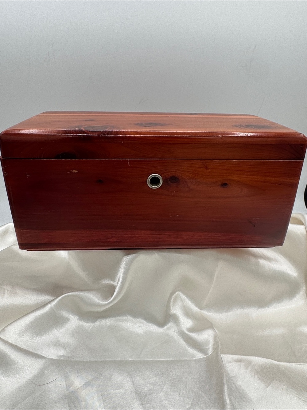 Vintage Lane Cedar Wood Keepsake Box - key included.